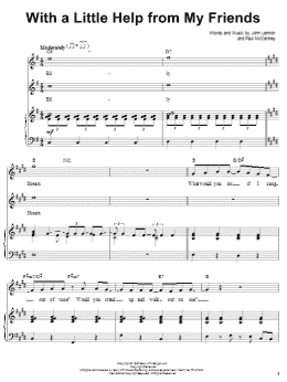 page one of With A Little Help From My Friends (Piano & Vocal)