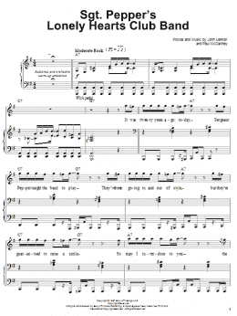 page one of Sgt. Pepper's Lonely Hearts Club Band (Piano & Vocal)