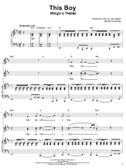 page one of This Boy (Ringo's Theme) (Piano & Vocal)