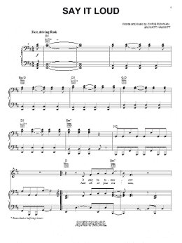 page one of Say It Loud (Piano, Vocal & Guitar Chords (Right-Hand Melody))