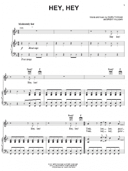 page one of Hey, Hey (Piano, Vocal & Guitar Chords (Right-Hand Melody))