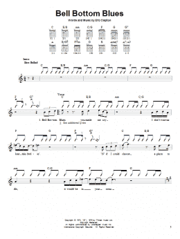 page one of Bell Bottom Blues (Easy Guitar)
