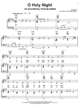 page one of O Holy Night (Piano, Vocal & Guitar Chords (Right-Hand Melody))