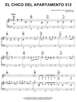 page one of El Chico Del Apartamento 512 (Piano, Vocal & Guitar Chords (Right-Hand Melody))