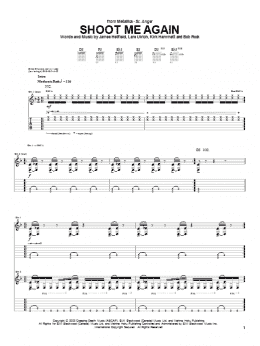 page one of Shoot Me Again (Guitar Tab)