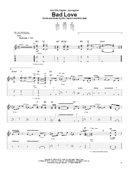 page one of Bad Love (Guitar Tab)