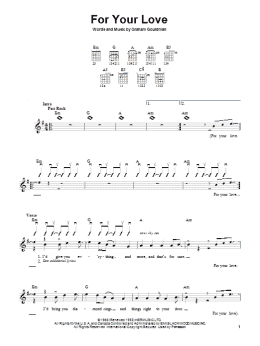 page one of For Your Love (Easy Guitar)