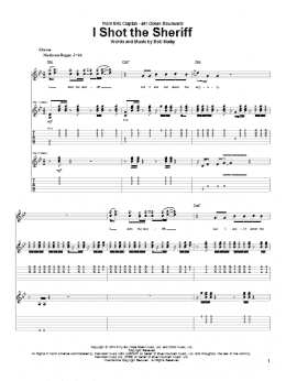 page one of I Shot The Sheriff (Guitar Tab)