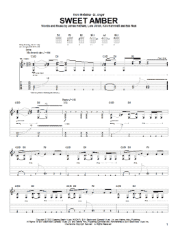 page one of Sweet Amber (Guitar Tab)