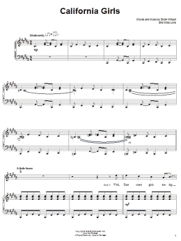 page one of California Girls (Piano & Vocal)