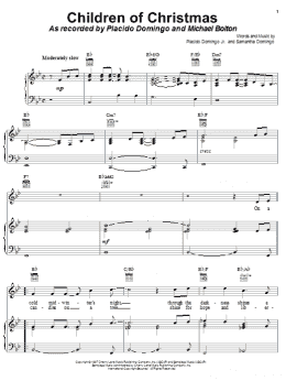 page one of Children Of Christmas (Piano, Vocal & Guitar Chords (Right-Hand Melody))