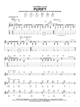 page one of Purify (Guitar Tab)