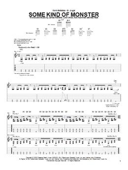 page one of Some Kind Of Monster (Guitar Tab)