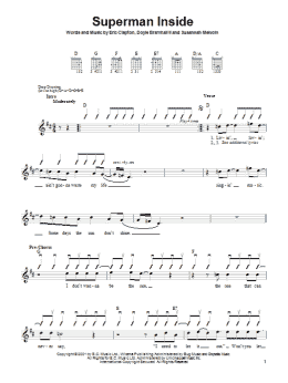 page one of Superman Inside (Easy Guitar)