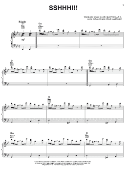 page one of SSHHH!!! (Piano, Vocal & Guitar Chords (Right-Hand Melody))
