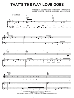 page one of That's The Way Love Goes (Piano, Vocal & Guitar Chords (Right-Hand Melody))