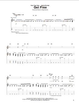page one of Get Free (Guitar Tab)