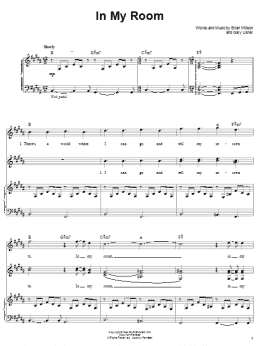 page one of In My Room (Piano & Vocal)