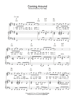 page one of Coming Around (Piano, Vocal & Guitar Chords)