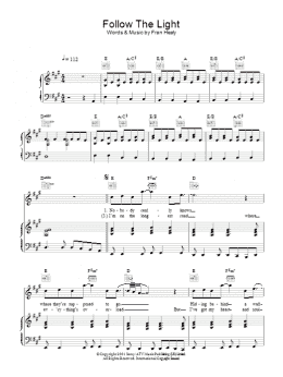 page one of Follow The Light (Piano, Vocal & Guitar Chords)