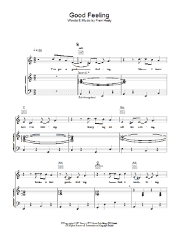 page one of Good Feeling (Piano, Vocal & Guitar Chords)