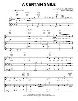 page one of A Certain Smile (Piano, Vocal & Guitar Chords (Right-Hand Melody))