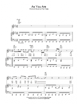 page one of As You Are (Piano, Vocal & Guitar Chords)