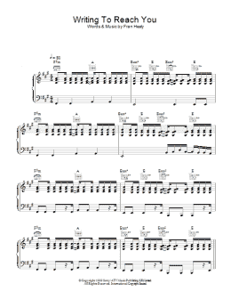 page one of Writing To Reach You (Piano, Vocal & Guitar Chords)