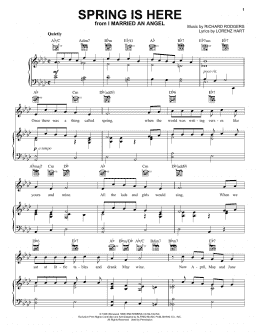 page one of Spring Is Here (Piano, Vocal & Guitar Chords (Right-Hand Melody))