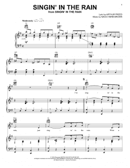 page one of Singin' In The Rain (Piano, Vocal & Guitar Chords (Right-Hand Melody))