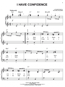 page one of I Have Confidence (from The Sound of Music) (Easy Piano)