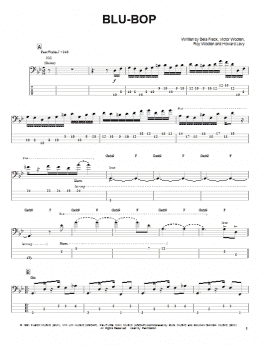 page one of Blu-Bop (Bass Guitar Tab)