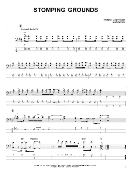 page one of Stomping Grounds (Bass Guitar Tab)