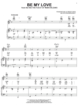 page one of Be My Love (Piano, Vocal & Guitar Chords (Right-Hand Melody))