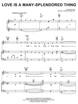 page one of Love Is A Many-Splendored Thing (Piano, Vocal & Guitar Chords (Right-Hand Melody))