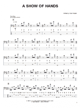 page one of A Show Of Hands (Bass Guitar Tab)