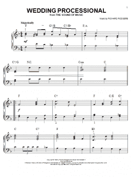 page one of Wedding Processional (from The Sound of Music) (Easy Piano)