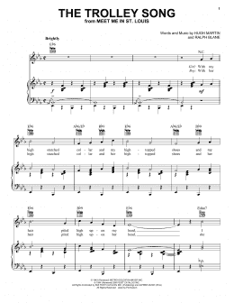 page one of The Trolley Song (Piano, Vocal & Guitar Chords (Right-Hand Melody))