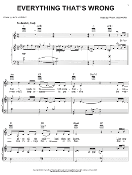 page one of Everything That's Wrong (Piano, Vocal & Guitar Chords (Right-Hand Melody))