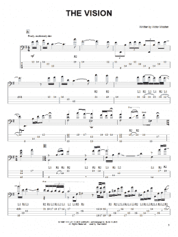 page one of The Vision (Bass Guitar Tab)