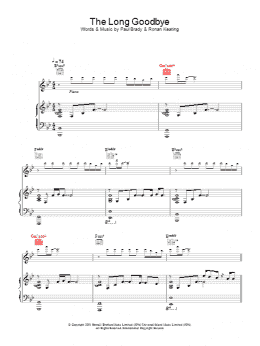 page one of The Long Goodbye (Piano, Vocal & Guitar Chords)