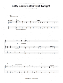 page one of Betty Lou's Gettin' Out Tonight (Guitar Tab)