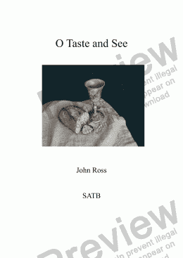 page one of O Taste and See (SATB + rehearsal keyboard)