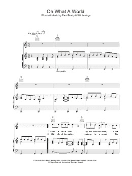 page one of Oh What A World (Piano, Vocal & Guitar Chords)