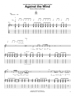 page one of Against The Wind (Guitar Tab)