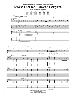 page one of Rock And Roll Never Forgets (Guitar Tab)