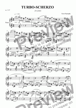 page one of "Turbo-Scherzo" for piano