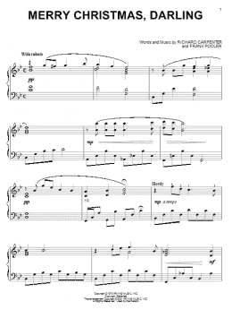 page one of Merry Christmas, Darling (Piano Solo)