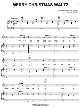 page one of Merry Christmas Waltz (Piano, Vocal & Guitar Chords (Right-Hand Melody))