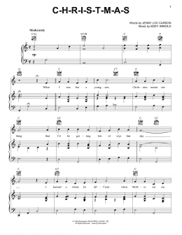 page one of C-H-R-I-S-T-M-A-S (Piano, Vocal & Guitar Chords (Right-Hand Melody))